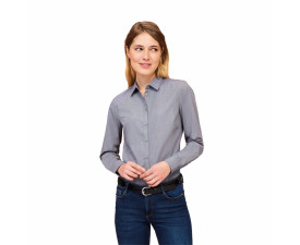 Сорочка жіноча SOL'S Barnet (насичений сірий меланж)