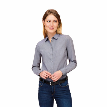 Сорочка жіноча SOL'S Barnet (насичений сірий меланж)