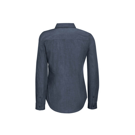 Сорочка жіноча SOL'S Barnet (сіро-синій меланж)