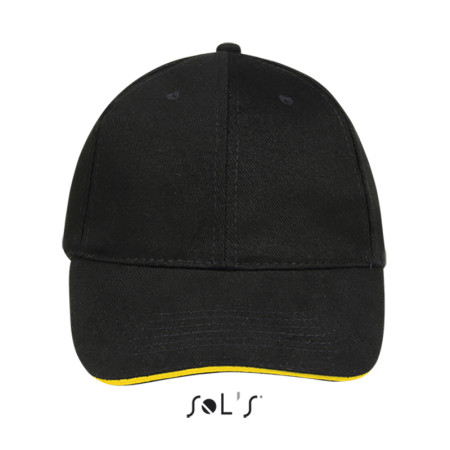 Кепка SOL'S Buffalo (чорний/жовтий)