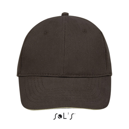 Кепка SOL'S Buffalo (шоколадний/бежевий)