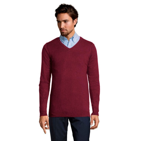 Пуловер чоловічий SOL'S Glory (темно-бордовий)