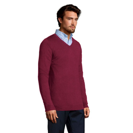 Пуловер чоловічий SOL'S Glory (темно-бордовий)