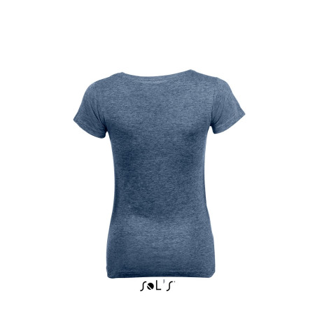 Футболка жіноча SOL'S Mixed (темно-синій меланж)