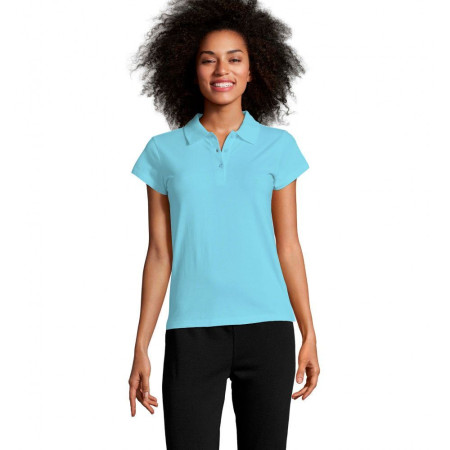 Футболка поло жіноча SOL'S Prescott (бірюзовий)
