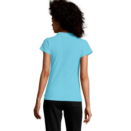 Футболка поло жіноча SOL'S Prescott (бірюзовий)