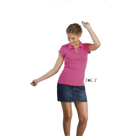 Футболка поло SOL'S Pretty (насичений рожевий)