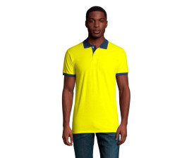 Футболка поло SOL'S Prince (лимонний/кобальт)