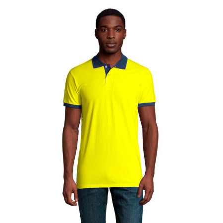 Футболка поло SOL'S Prince (лимонний/кобальт)