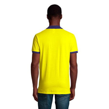 Футболка поло SOL'S Prince (лимонний/кобальт)