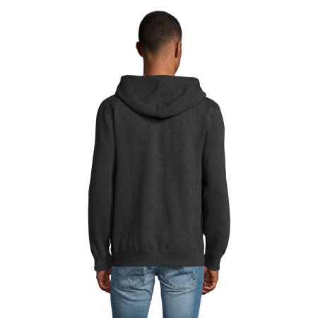 Худі на блискавці чоловіче SOL'S Seven (вугільний меланж)