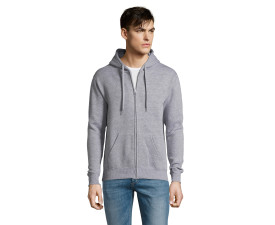 Худі на блискавці чоловіче SOL'S Seven (сірий меланж)