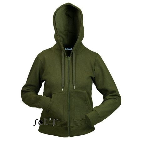 Худі на блискавці жіноче SOL'S Success (армійський)