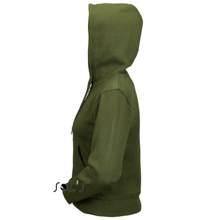 Худі на блискавці жіноче SOL'S Success (армійський)