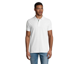 Футболка поло SOL'S Patriot (білий/червоний/зелений)