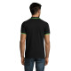 Футболка поло чоловіча SOL'S Pasadena (чорний/лайм)