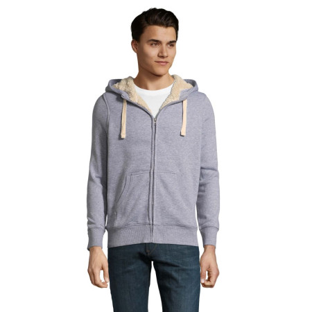 Худі на блискавці SOL'S Sherpa (сірий меланж)
