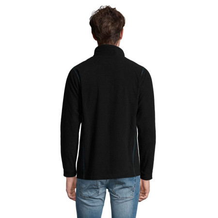 Куртка флісова чоловіча SOL'S Nova (чорний/морський)