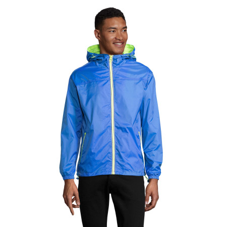 Вітровка SOL'S Skate (синій/неоново-жовтий)