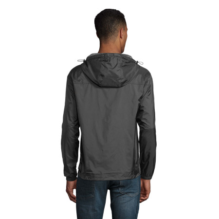 Вітровка SOL'S Skate (чорний/темно-сірий)