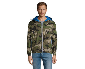 Вітровка SOL'S Skate (камуфляж зелений/синій) Вітровка SOL'S Skate (камуфляж зелений/синій)