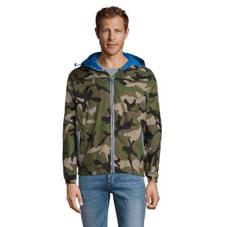 Вітровка SOL'S Skate (камуфляж зелений/синій)