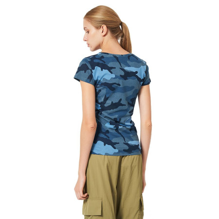 Футболка жіноча SOL'S Camo (камуфляж синій)