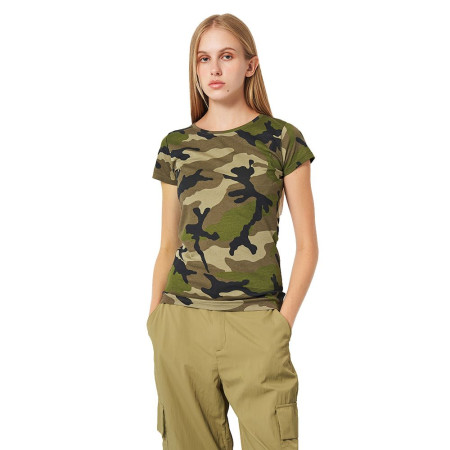 Футболка жіноча SOL'S Camo (камуфляж зелений)