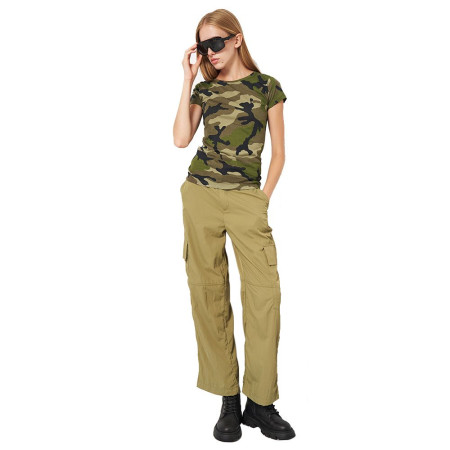 Футболка жіноча SOL'S Camo (камуфляж зелений)