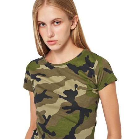 Футболка жіноча SOL'S Camo (камуфляж зелений)
