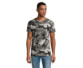 Футболка чоловіча SOL'S Camo (камуфляж сірий)
