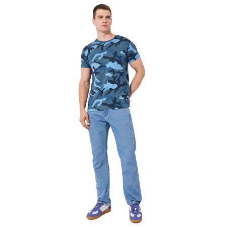 Футболка чоловіча SOL'S Camo (камуфляж синій)