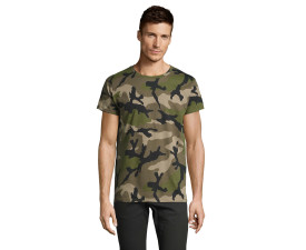 Футболка чоловіча SOL'S Camo (камуфляж зелений)