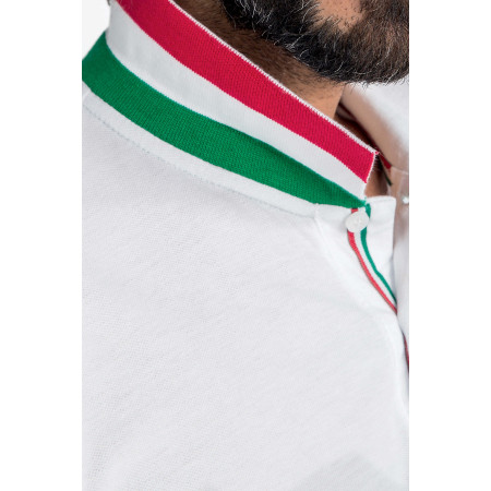 Футболка поло жіноча SOL'S Patriot (білий/червоний/зелений)