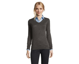 Пуловер жіночий SOL'S Glory (вугільний меланж)