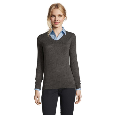 Пуловер жіночий SOL'S Glory (вугільний меланж)