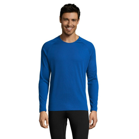 Лонгслів спортивний чоловічий SOL'S Sporty LSL (яскраво-синій)