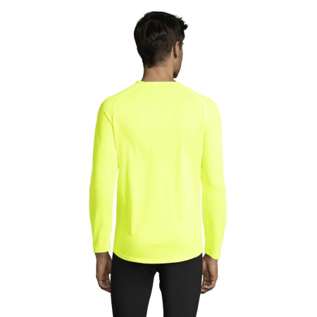 Лонгслів спортивний чоловічий SOL'S Sporty LSL (неоново-жовтий)