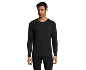 Лонгслів спортивний чоловічий SOL'S Sporty LSL (чорний)