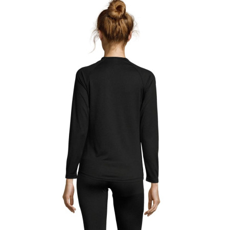 Лонгслів спортивний жіночий SOL'S Sporty LSL (чорний)