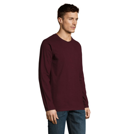 Лонгслів чоловічий SOL'S Imperial LSL (темно-бордовий)