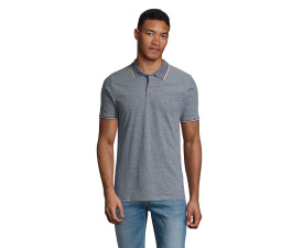 Футболка поло чоловіча SOL'S Paname (джинсовий меланж)