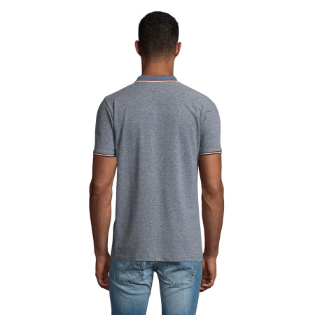 Футболка поло чоловіча SOL'S Paname (джинсовий меланж)