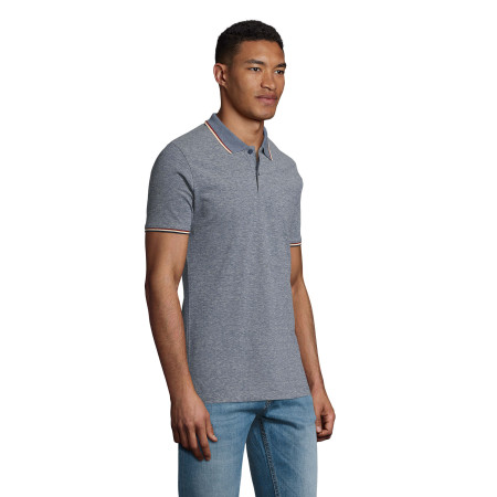 Футболка поло чоловіча SOL'S Paname (джинсовий меланж)