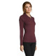Лонгслів поло жіночий SOL'S Perfect LSL (темно-бордовий меланж)