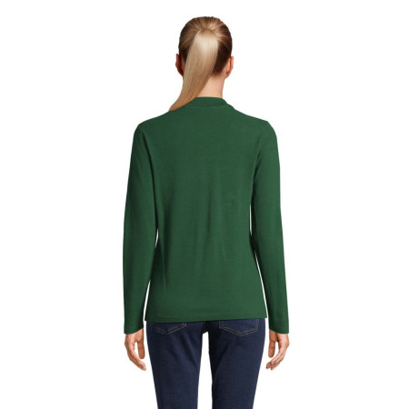 Лонгслів поло жіночий SOL'S Perfect LSL (темно-зелений)