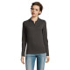 Лонгслів поло жіночий SOL'S Perfect LSL (вугільний меланж)