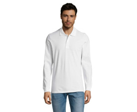 Лонгслів поло чоловічий SOL'S Perfect LSL (білий)
