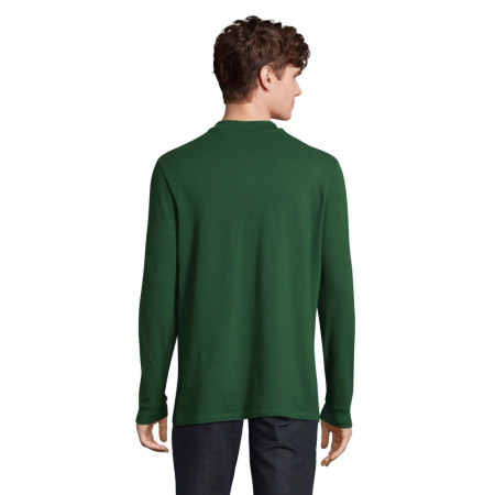 Лонгслів поло чоловічий SOL'S Perfect LSL (темно-зелений)