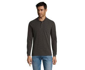 Лонгслів поло чоловічий SOL'S Perfect LSL (вугільний меланж)